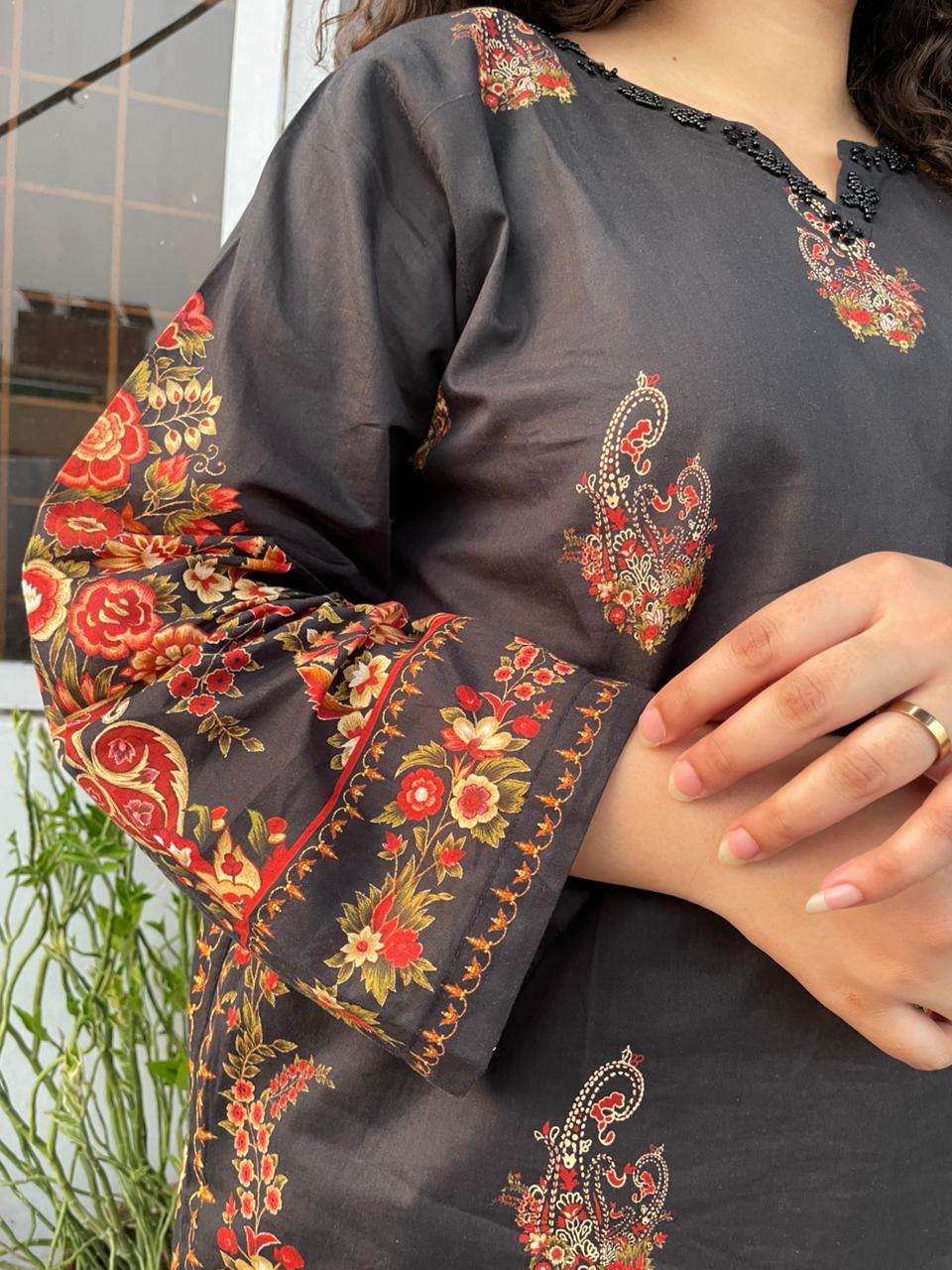 Black and rust Coord set